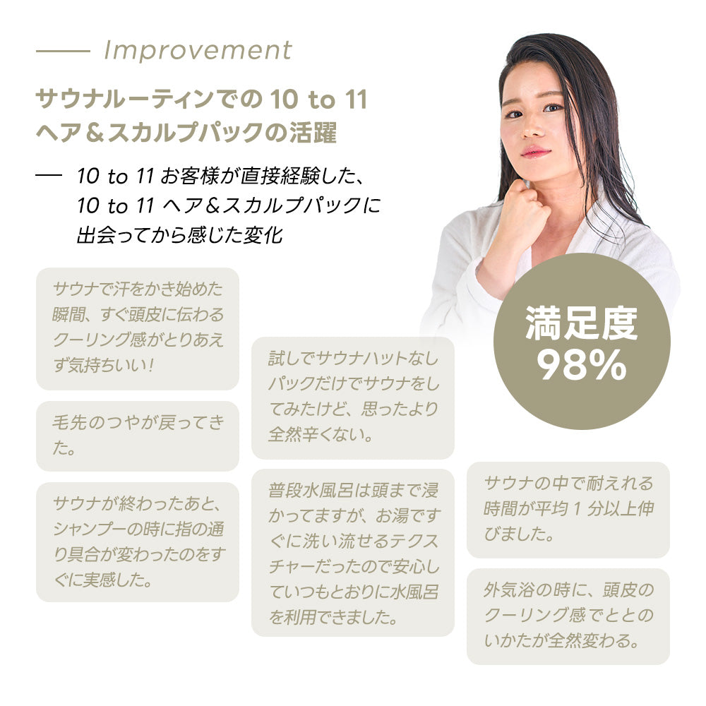 10to11  TENTOELEVEN HAIR AND SCALP PACK（サウナコスメ）